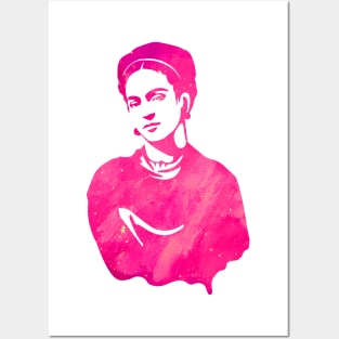 frida  pink galaxy Posters and Art